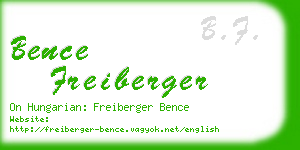 bence freiberger business card